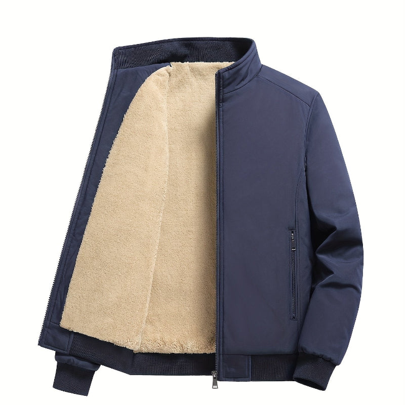 Owen | Herren Outdoor Jacke mit Reißverschluss | Fleecefutter & Stehkragen