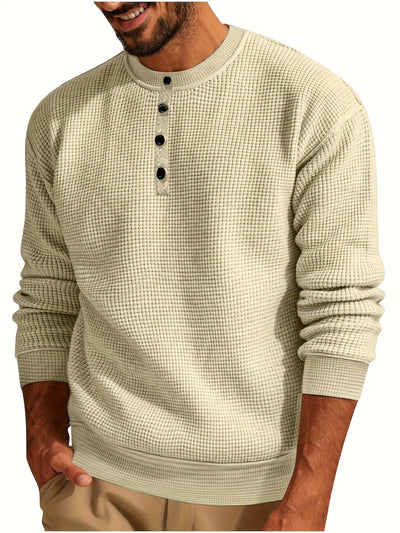 Renaud – Langärmliges Hemd mit Waffelmuster