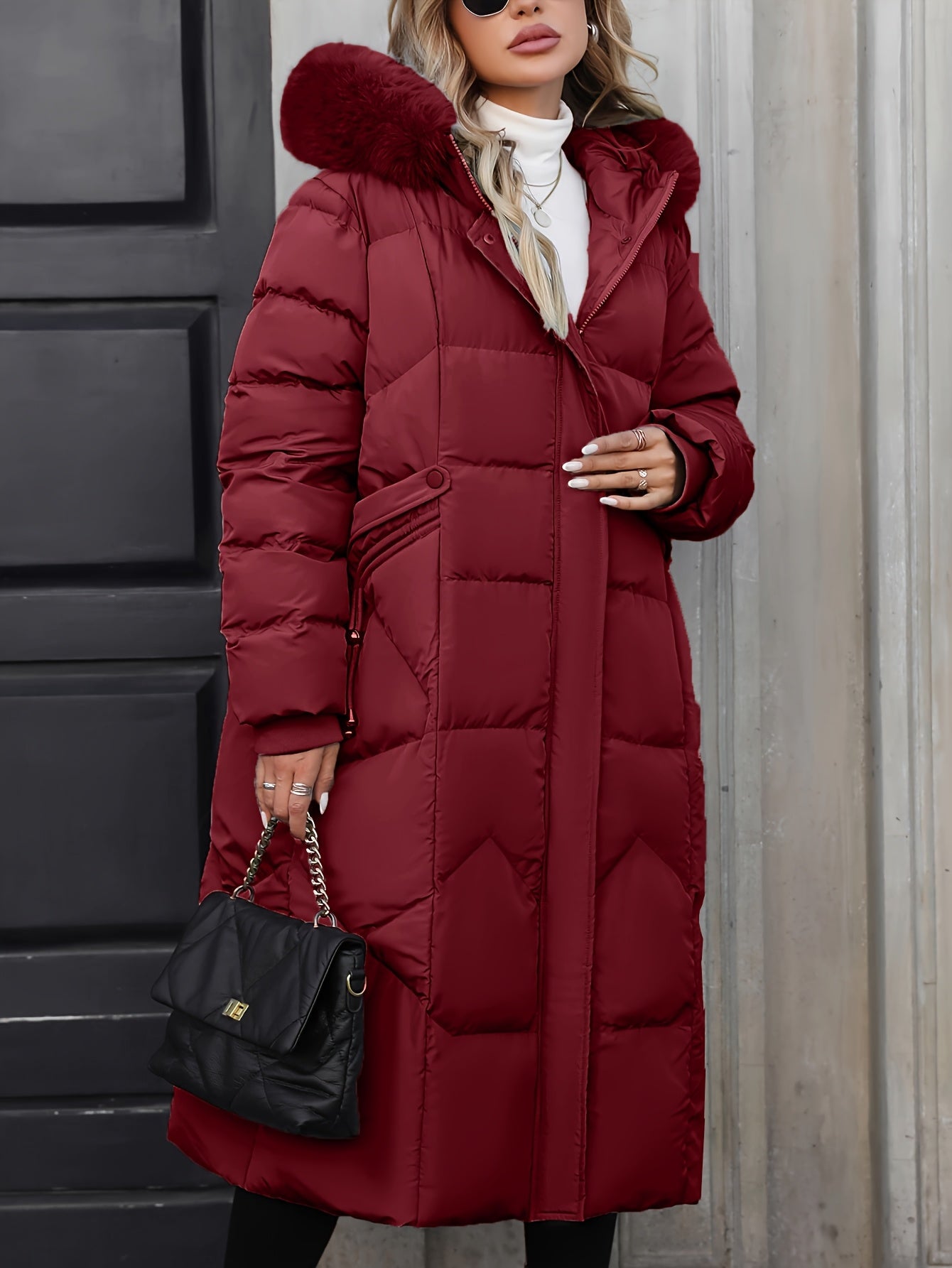 Daunenjacke Damen Lang Mit Kapuze | Gefüttert Und Elegant