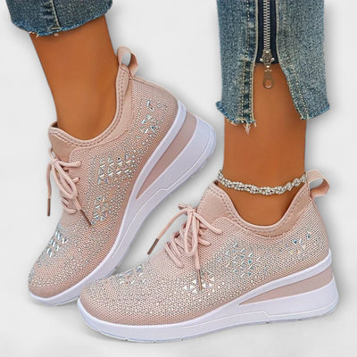 Giselle – Schillernde Orthopädische Sneakers mit Strass