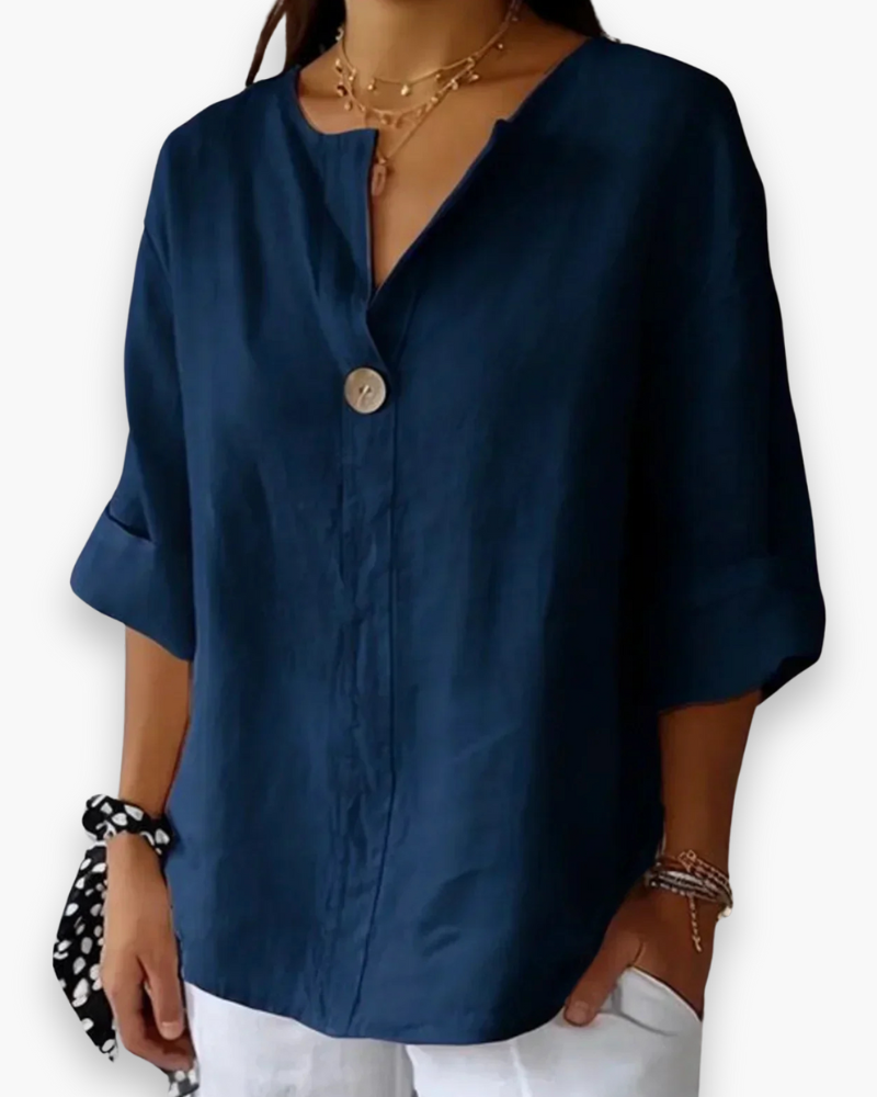 Damen Elegante V-Ausschnitt Bluse | Lässig