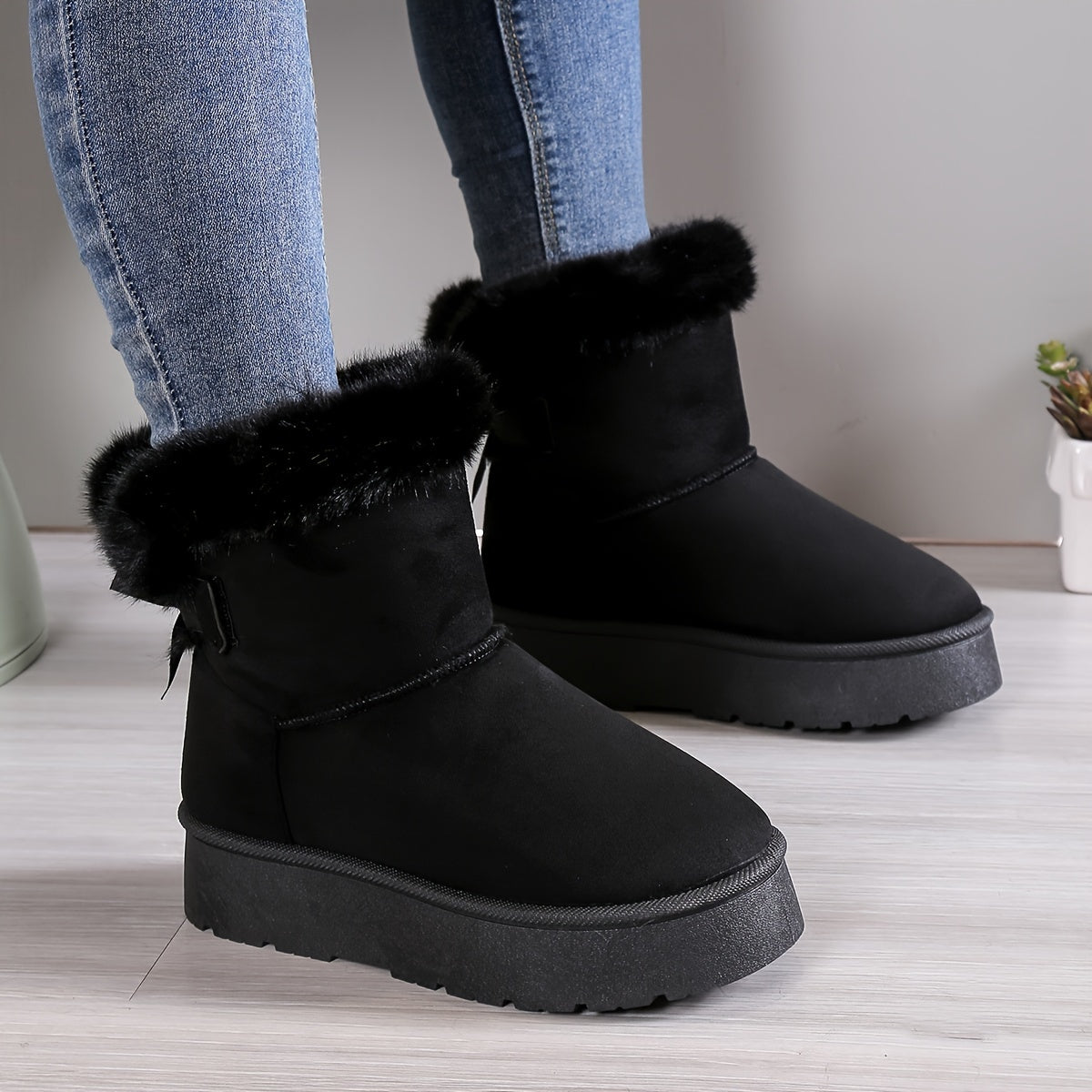 Matilda | Damen Winterstiefel mit Wärmender Thermofütterung & Rutschfester Plateausohle