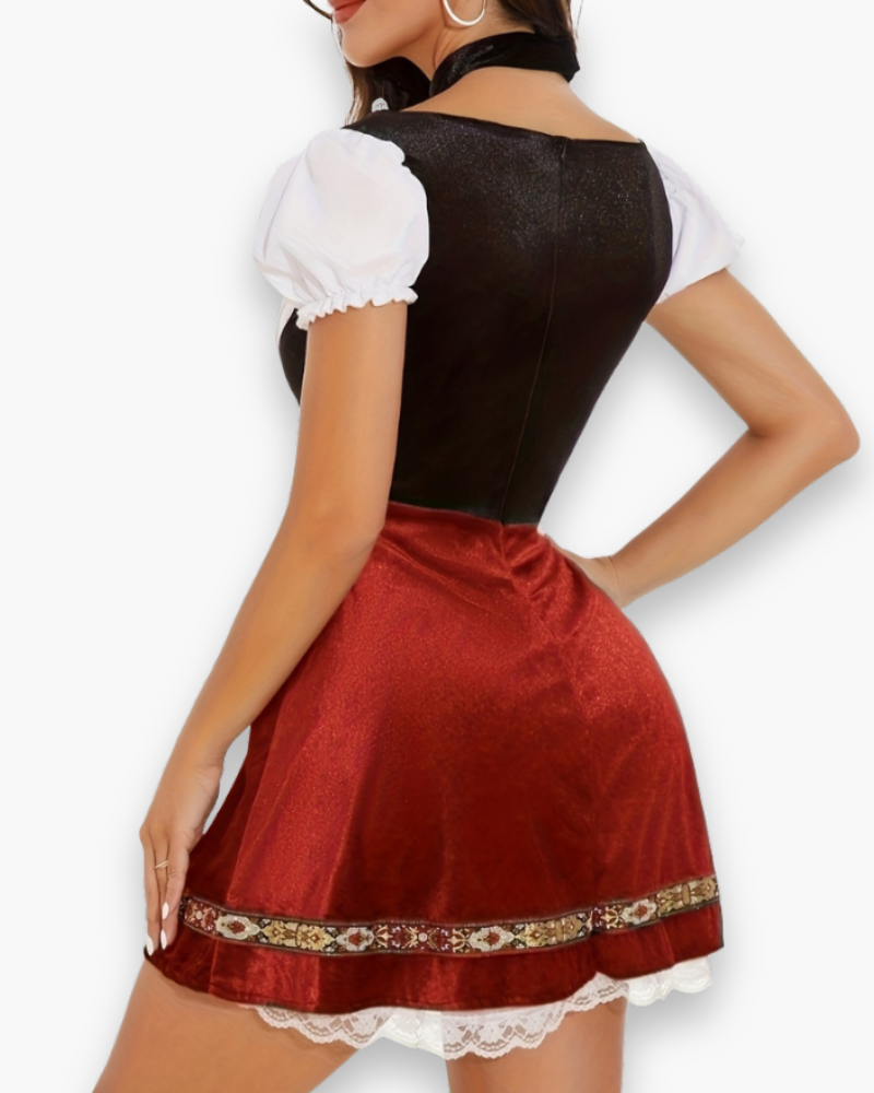 Damen Trachtenkleid für Oktoberfest | Traditioneller Dirndl Look