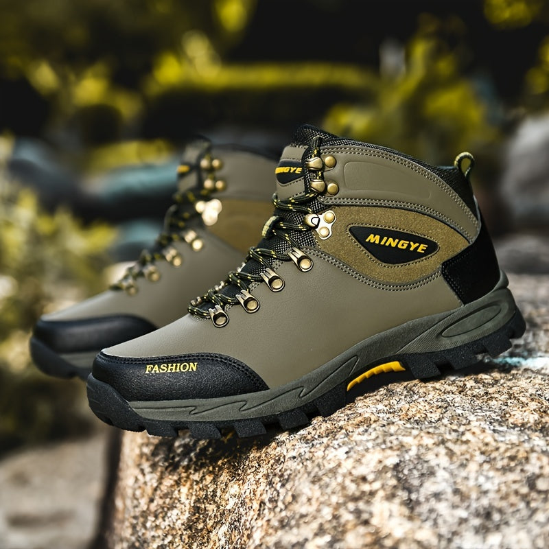 Hestian | Herren Outdoor-Wanderschuhe Hochschnitt mit Schnürung & Robuster Sohle