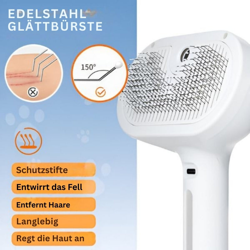 FurEase - Wiederaufladbare Dampfbürste Für Die Fellpflege Von Haustieren