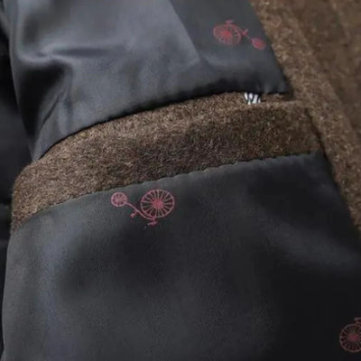 Herren Wollmantel Mit Klassischem Winter Design