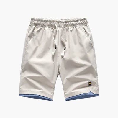 Herren Jogger Shorts mit Kordelzug und kontrastiertem Saum