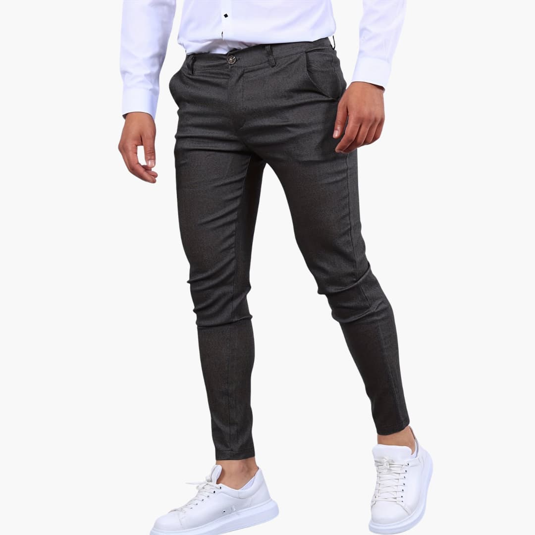 Herren Slim Fit Hose in Knöchellänge mit Taschen