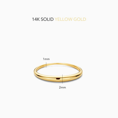 Gold Slim Dome Ring