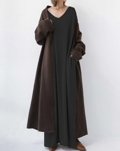 Bonita – Modisches Langarm Kleid Mit V-Ausschnitt