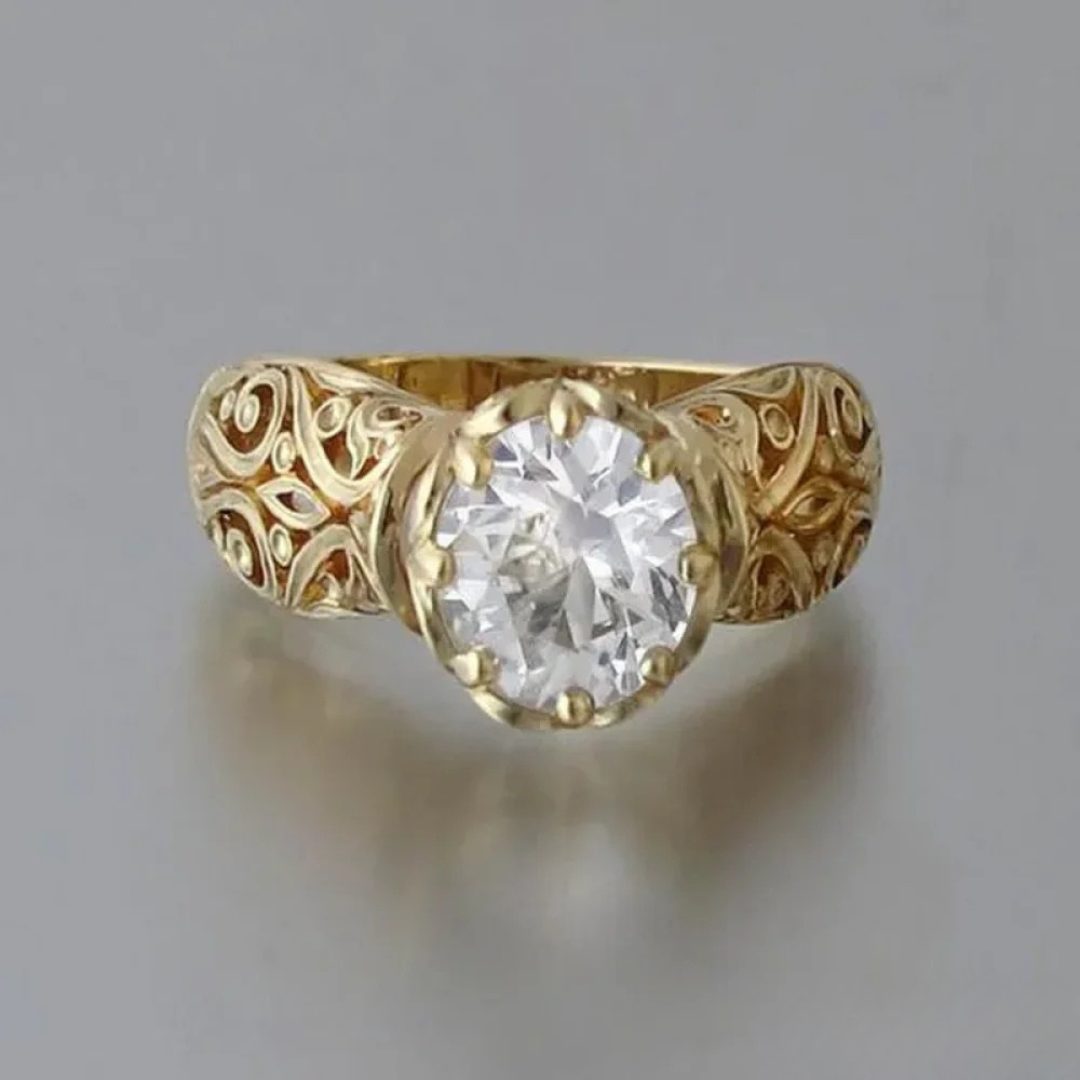 Eleganter Weiß-Zirkonia-Ring