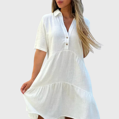 Callista | Kleid mit Knopfdetail