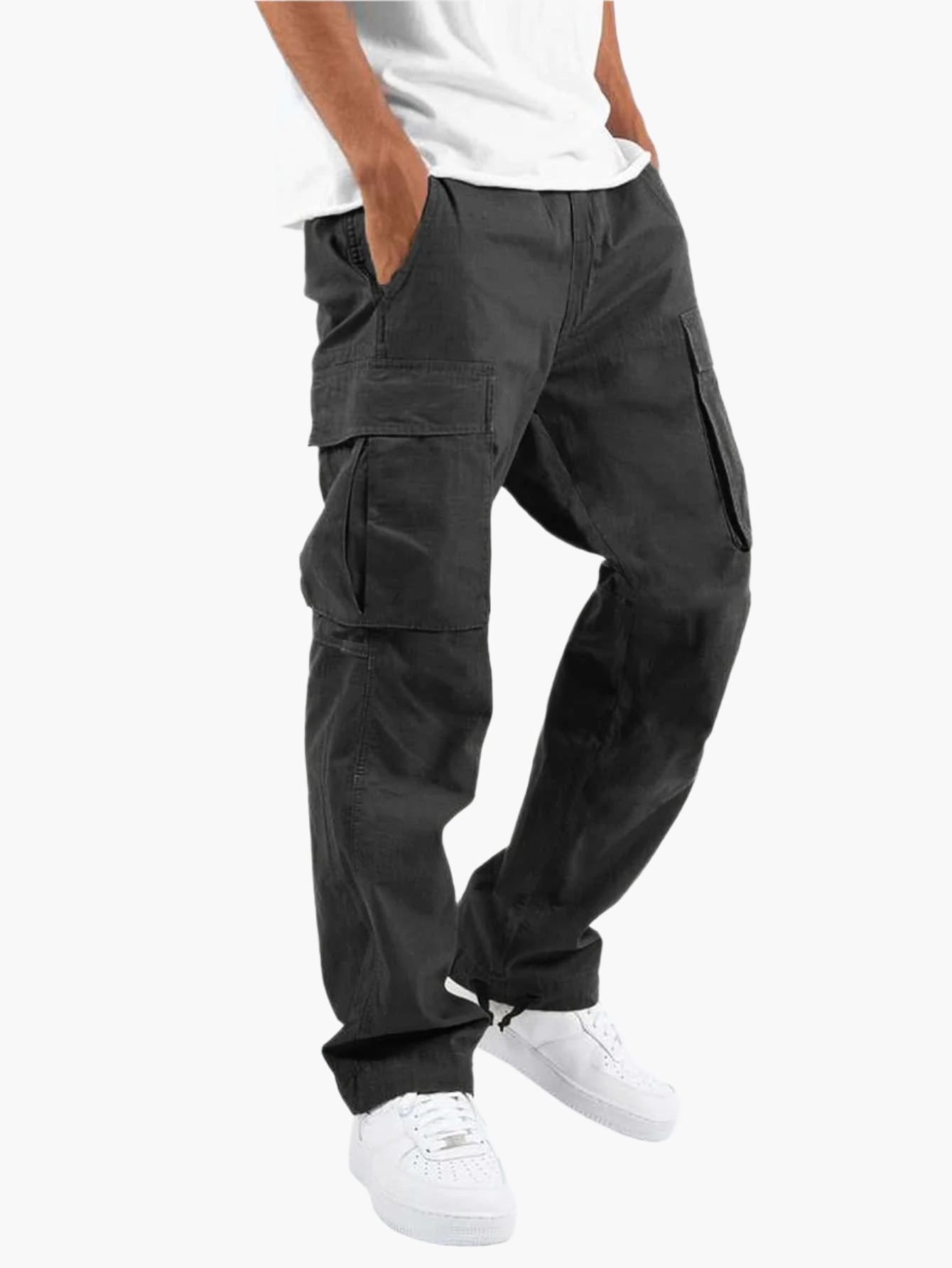 Herren Cargo Hose Mit Streetwear Stil Und Mehrfachtaschen