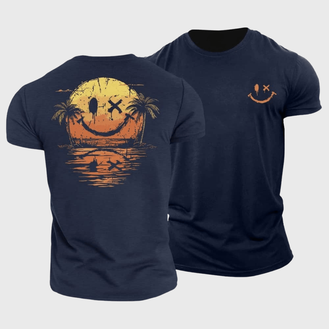 Joe | T-Shirt mit Smiley-Print