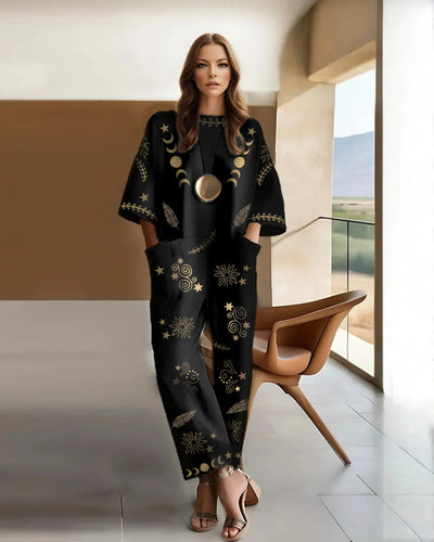 Ernestine – Baumwolle Elastisch Locker Jumpsuite