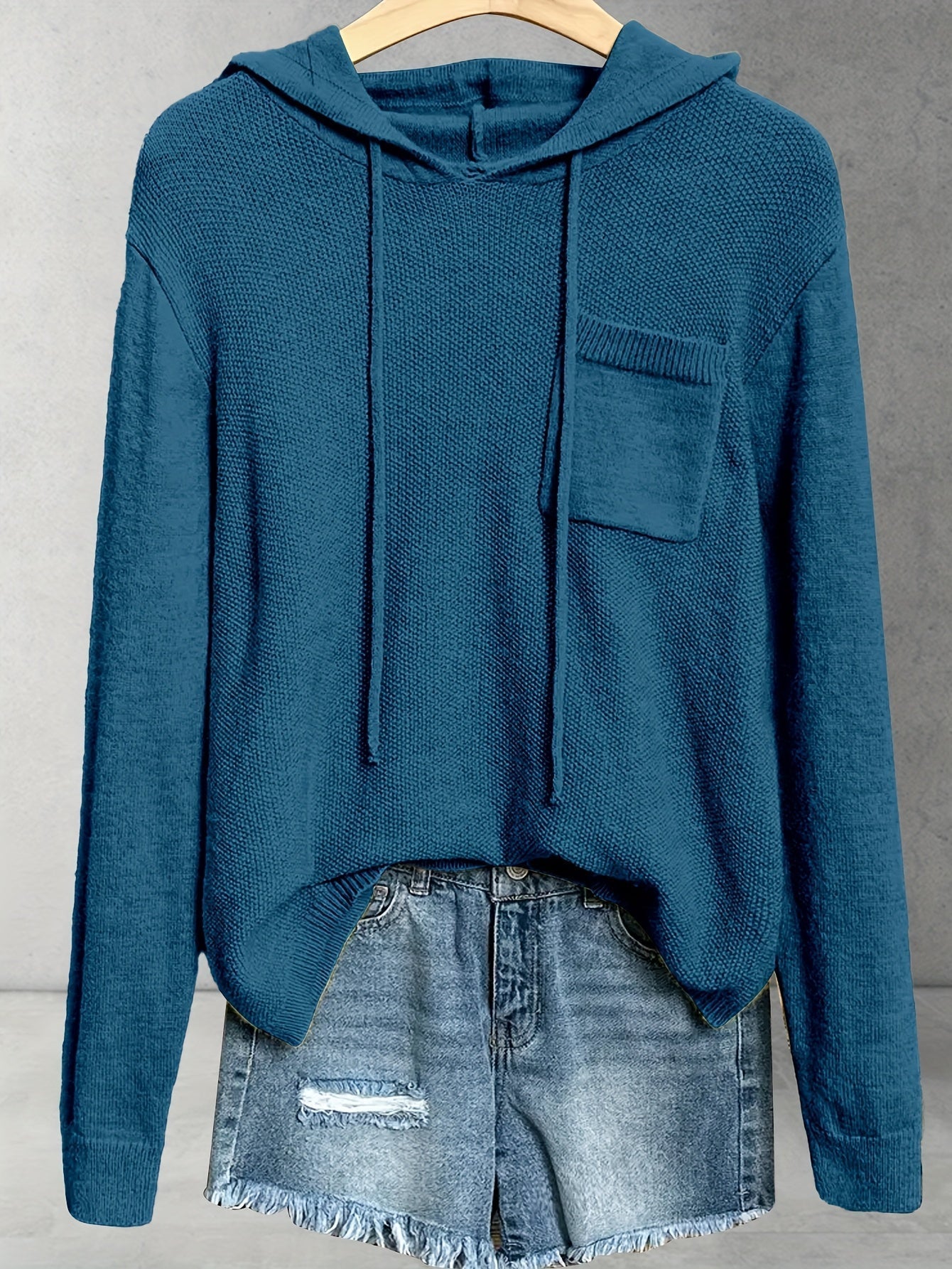 Nena – Lässiger Langarm Kapuzenpullover Mit Fronttasche