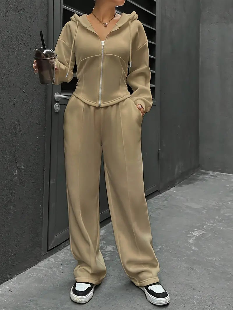 Nanci - Lässiges Zweiteiliges Set Mit Langen Ärmeln