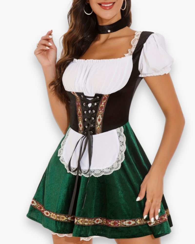 Damen Trachtenkleid für Oktoberfest | Traditioneller Dirndl Look