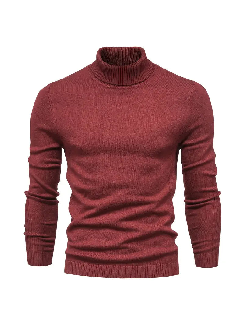 Salome | Herren Pullover Slim Fit Rollkragen, Langarm & Smart Casual