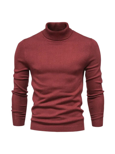 Salome | Herren Pullover Slim Fit Rollkragen, Langarm & Smart Casual