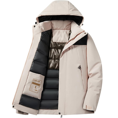 Damen Skijacke | Atmungsaktive Winterjacke mit Kapuze und Taschen