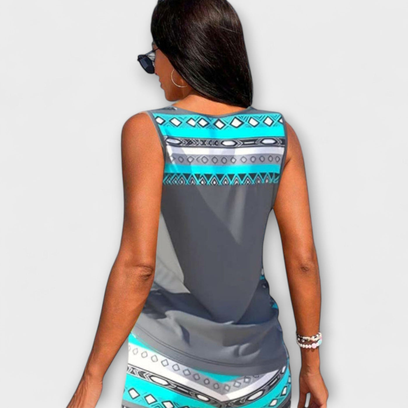 Sylvia - Geometrisch gemusterter Tankini