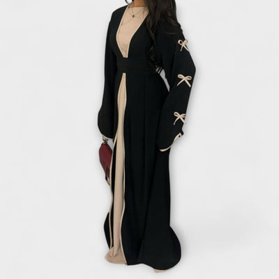 Jasmin - Schicker Cardigan und Kleid Duo mit Schleifenverzierung