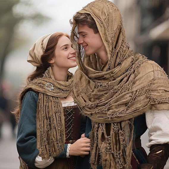 RuneWrap – Mittelalterlicher Schal Mit Kapuze