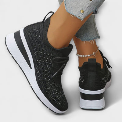 Giselle – Schillernde Orthopädische Sneakers mit Strass