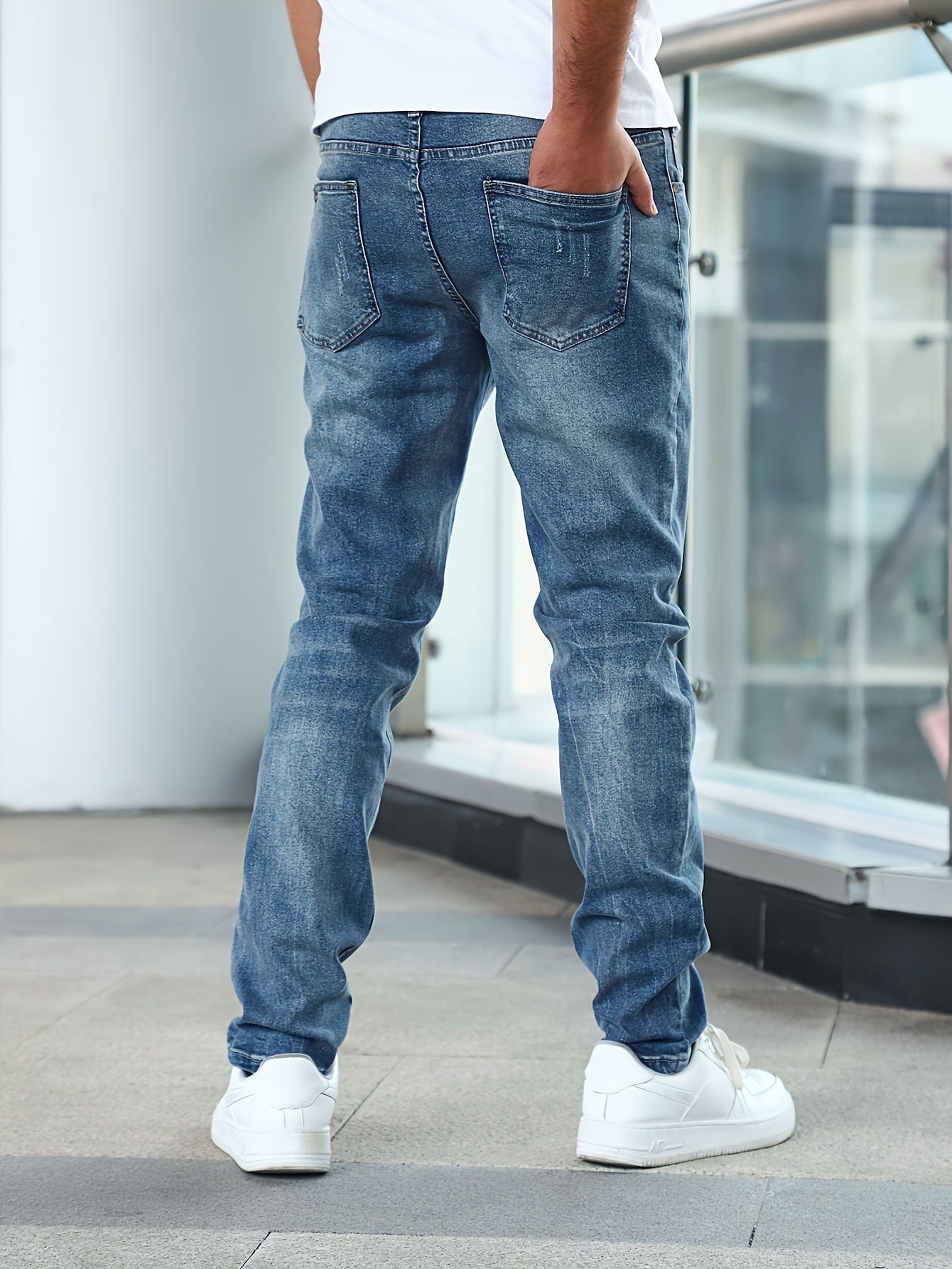 Herren Stretch Jeans Mit Flexibler Passform
