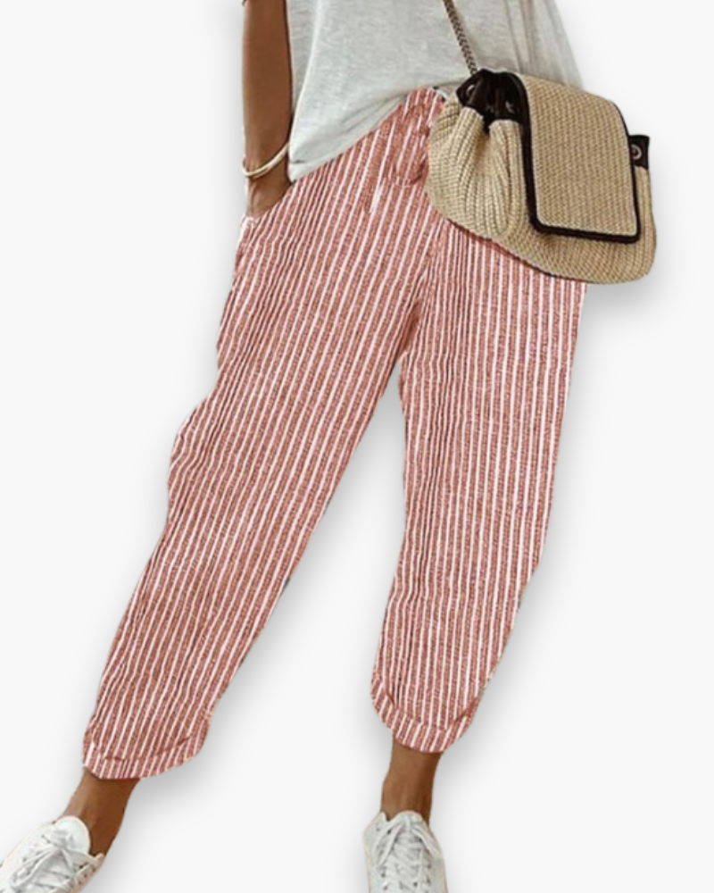 Damen Elegante Leichte Stoffhose | Knöchellang