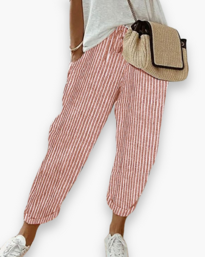 Damen Elegante Leichte Stoffhose | Knöchellang