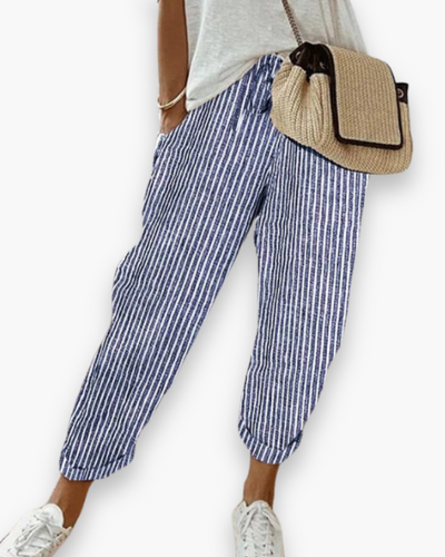 Damen Elegante Leichte Stoffhose | Knöchellang