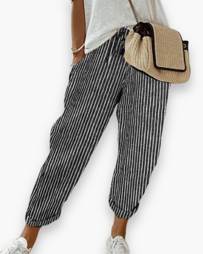 Damen Elegante Leichte Stoffhose | Knöchellang