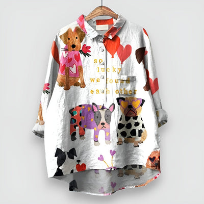 Julia | Bluse mit Kunst-Print