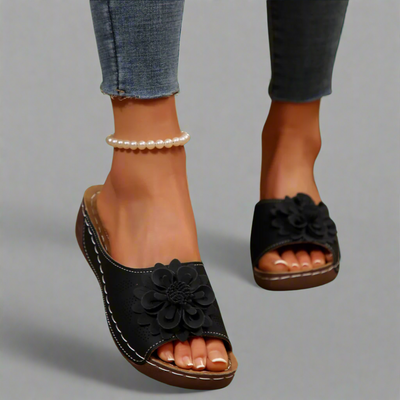 Jolanda | Elegante orthopädische Sandalen mit floralem Muster