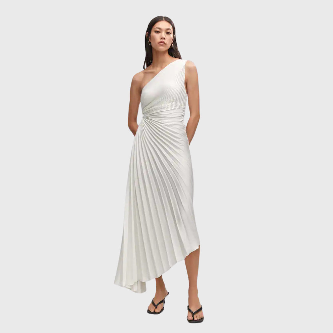 Silvie | Plissiertes Midikleid
