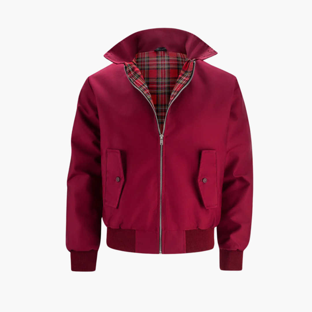 Herren Harrington Bomberjacke mit Tartan Futter