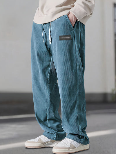 Asher - Gerade Geschnittene Hose Mit Kordelzug Der Taille
