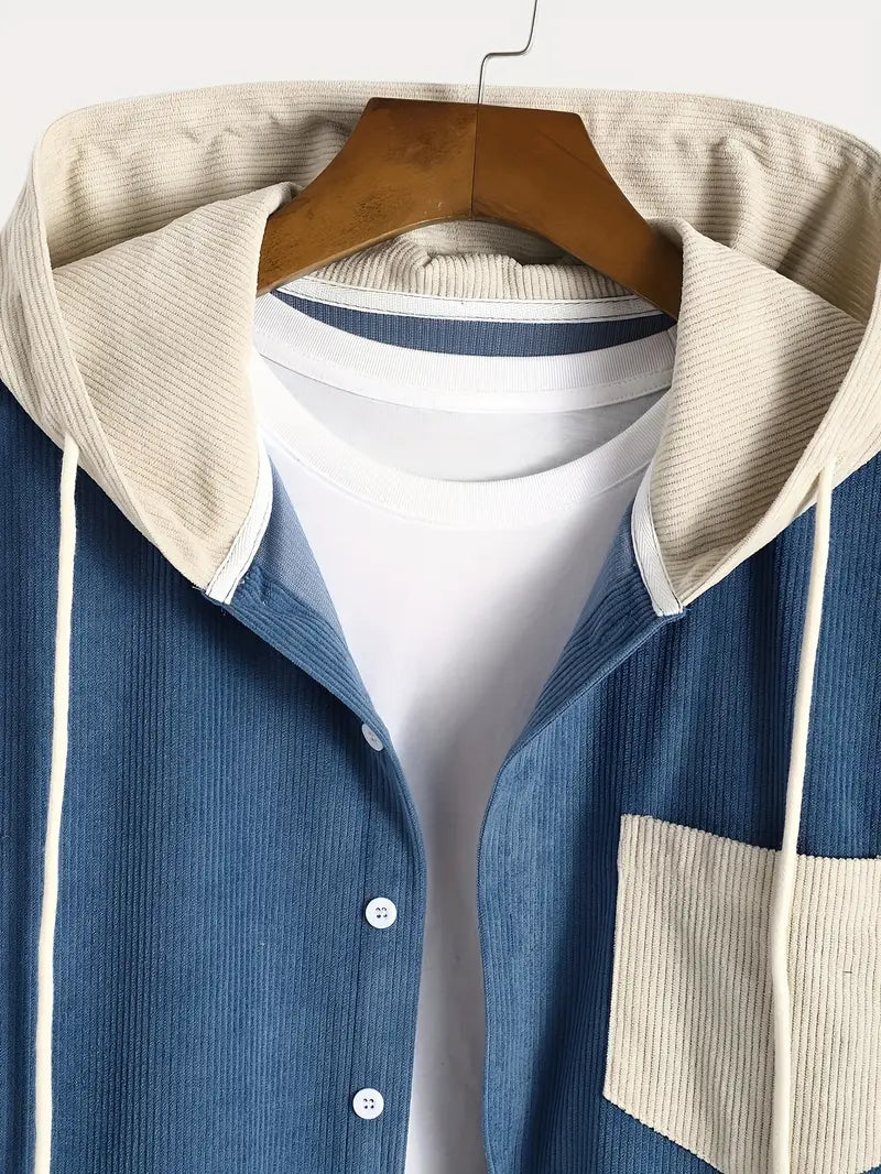 Costas - Strukturierter Cord-Kapuzenpullover Mit Reißverschluss