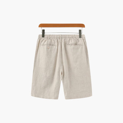 Herren Leinen Shorts mit Kordelzug und Seitentaschen