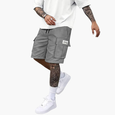 Herren Sommer Cargo Shorts mit Taschen und Kordelzugbund