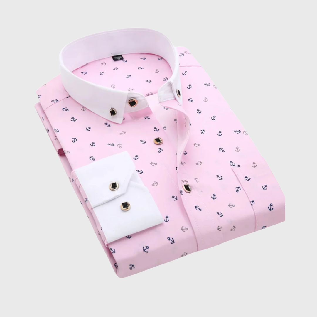 Miles | Hemd mit maritimem Print