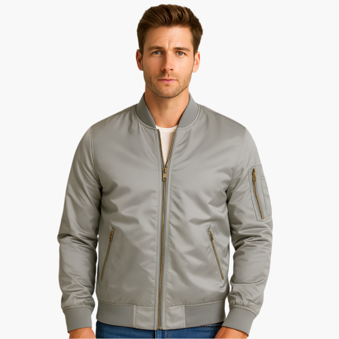 Herren Fliegerjacke mit geripptem Kragen