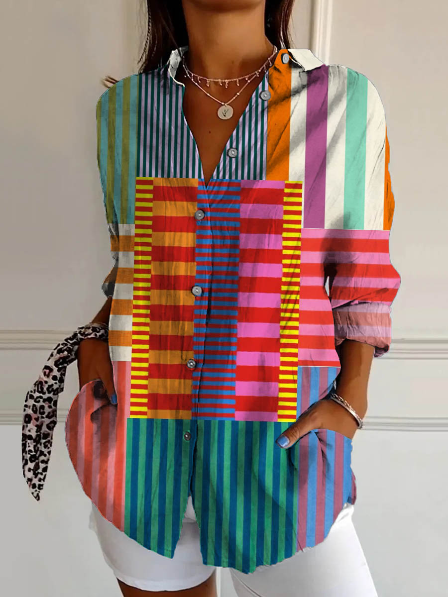 Rikke | Gestreiftes Spectrum-Shirt