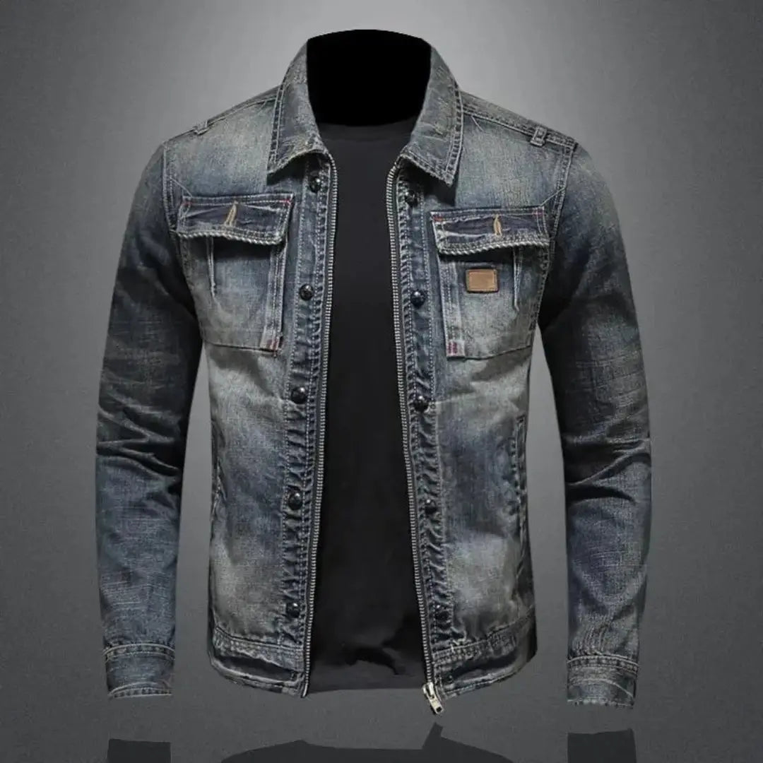 Herren Jeansjacke Mit Klassischem Denim Design