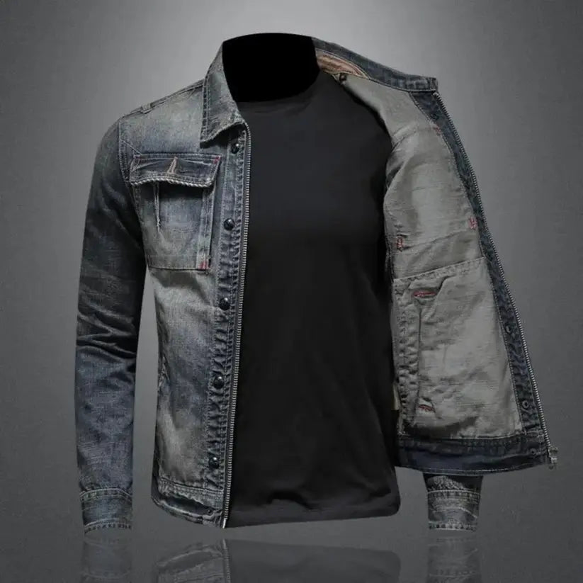 Herren Jeansjacke Mit Klassischem Denim Design