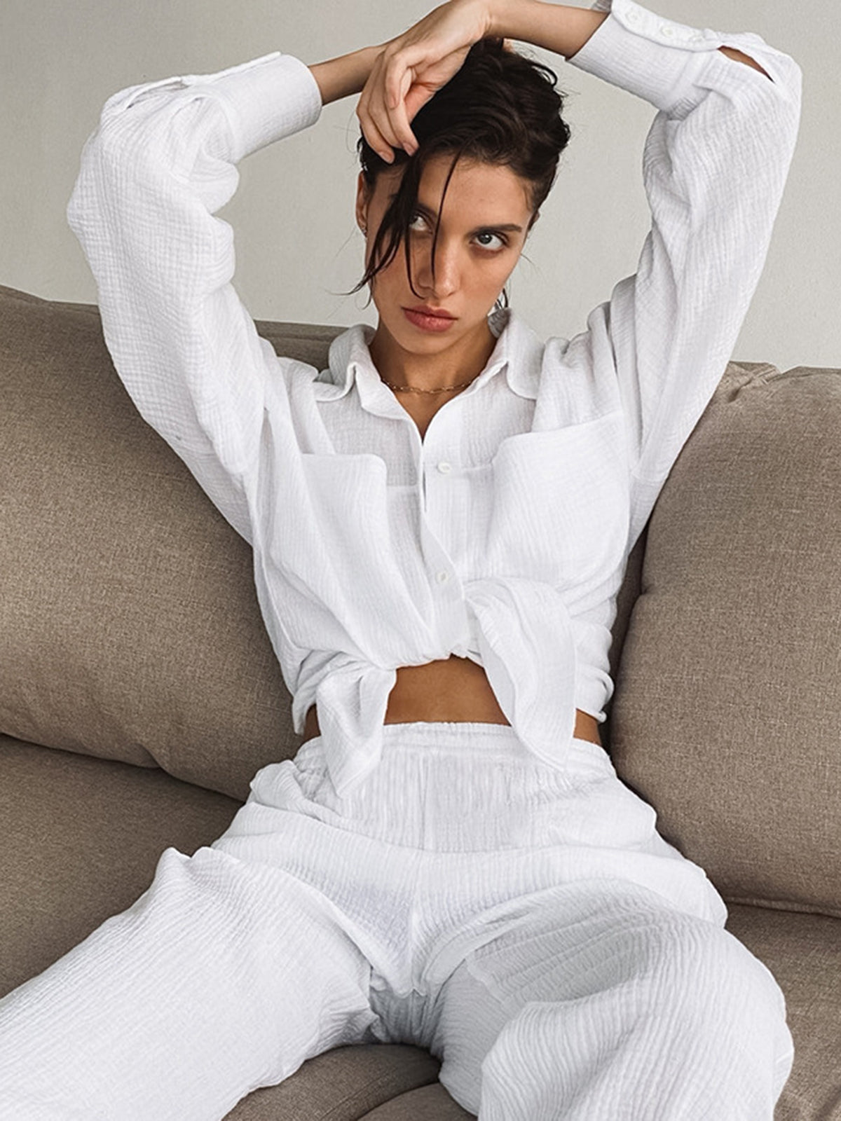 Minimalistisches 2-teiliges Baumwoll-Set – Leichtes Sommer-Outfit