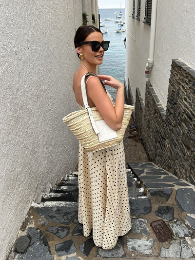 Sommerliches Maxikleid mit Spaghettiträgern – Blumenkleid