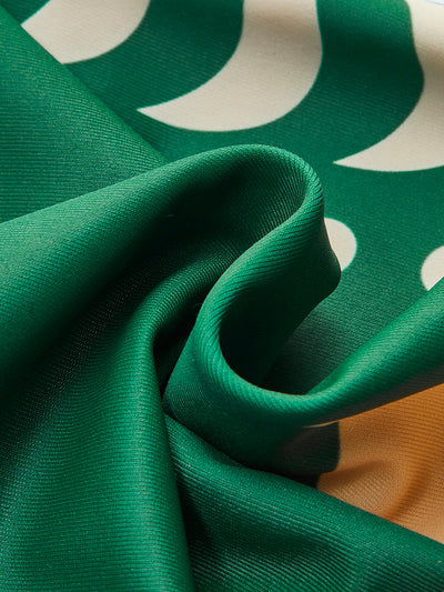 Eleganter Einteiler Badeanzug mit Vogelmuster & schmeichelnden Cutouts – High Waist Bademode